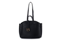 Lucky Bees Isla Mini v2 Bolso de Hombro Negro Cuero de Polivinilo Elegante Sofisticado para Mujer